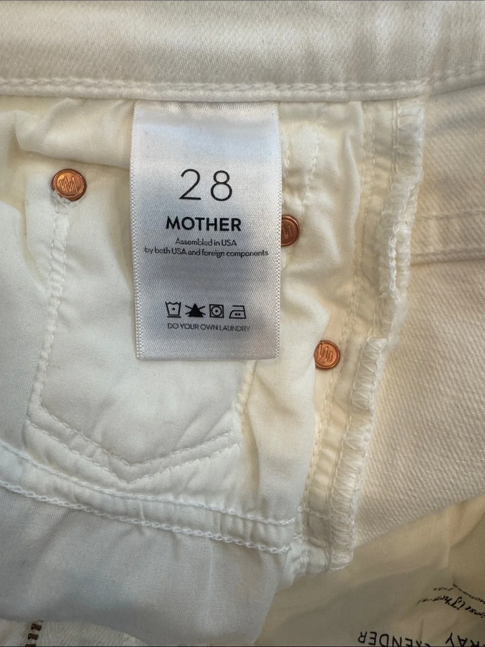 MOTHER White Flare Wide-Leg Jeans - Picture 4 of 7